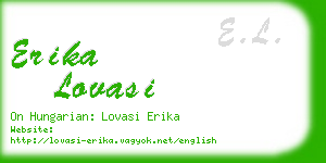 erika lovasi business card